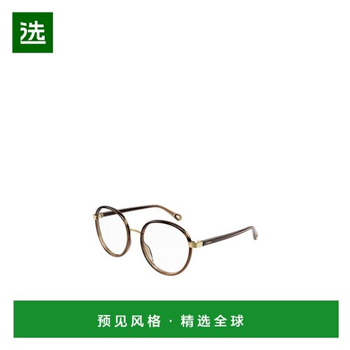 香港直邮Chloe 圆形微标平光镜 FRANKY CH0033O