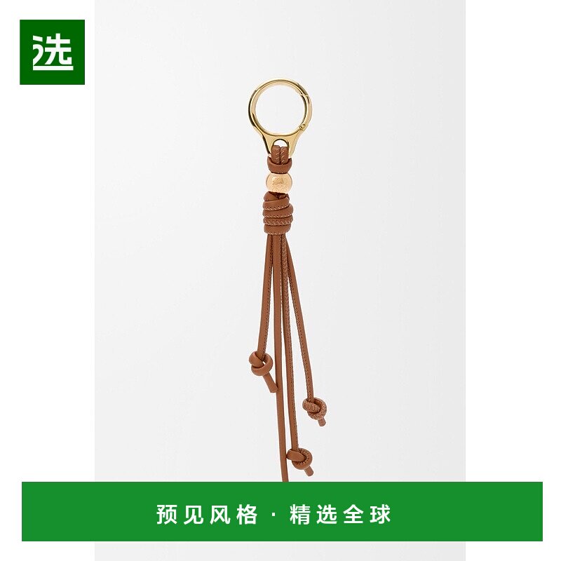 1h可退 欧洲直邮Loewe罗意威 女士暖沙漠色/金色小牛皮树木造型挂