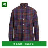 香港直邮POP 格纹衬衫 TRADING 1h可退 COMPANY 男士 blue蓝色 舒