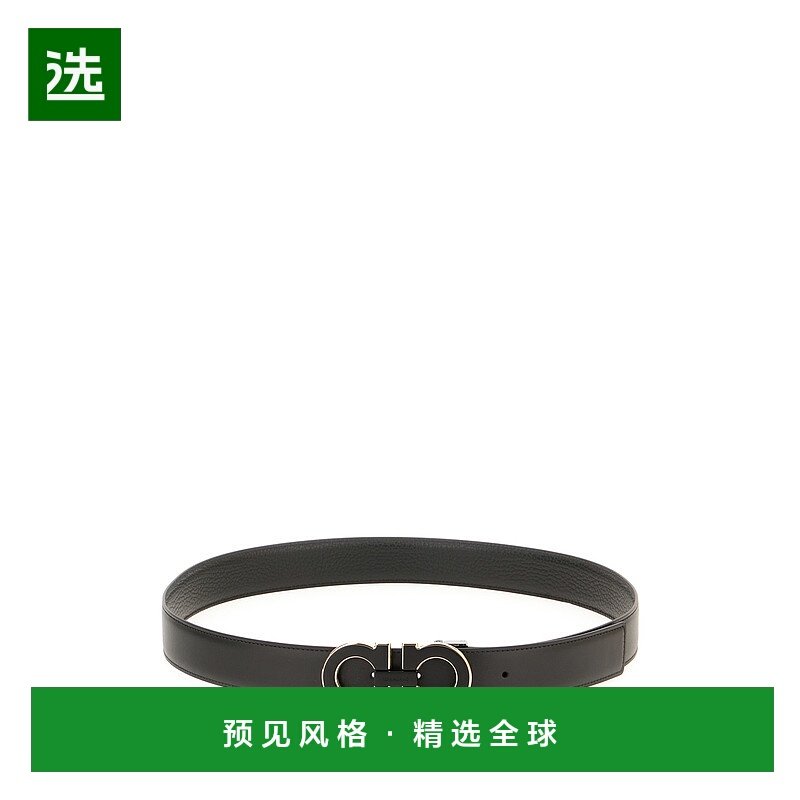 1h可退 香港直邮Salvatore Ferragamo 菲拉格慕 男士 黑色皮革双