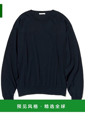 香港直邮AURALEE 男士卫衣 A25SP01KANAVY SS2025 黑色 长袖针织