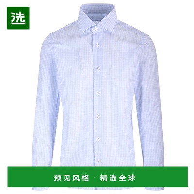 香港直邮BARBA 男士衬衫 U63440320001 AW2024 浅蓝色 