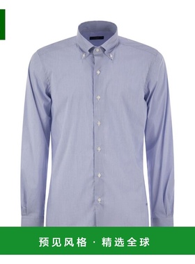 香港直邮FAY 男士衬衫 NCMA149258SWJYU009 AW2024 浅蓝色 Stretc