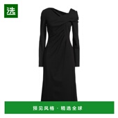 black黑色 1h可退 舒 女士 中长连衣裙 香港直邮Alberta Ferretti