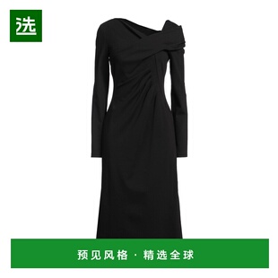 1h可退 香港直邮Alberta Ferretti 女士 中长连衣裙 black黑色 舒
