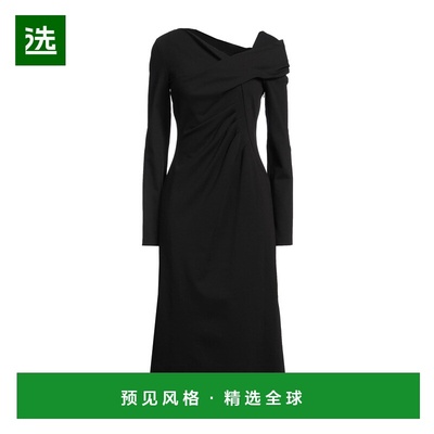 1h可退 香港直邮Alberta Ferretti 女士 中长连衣裙 black黑色 舒