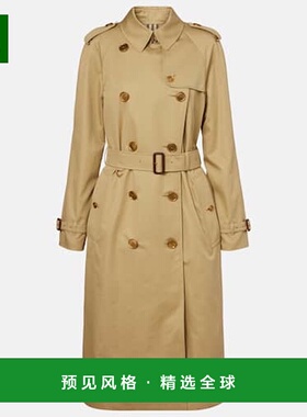 1h可退 香港直邮Burberry 巴宝莉 女士 Waterloo 棉质华达呢风衣