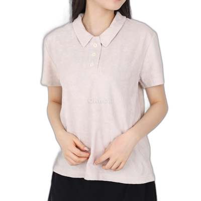 韩国直邮HOWLIN' Highlife Time 白沙 短袖珠地布立领T恤