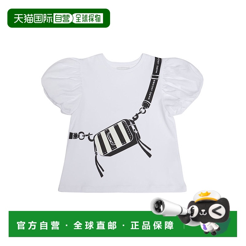 1h可退 香港直邮Marc Jacobs 马克·雅可布 女童 印花棉质平纹针T