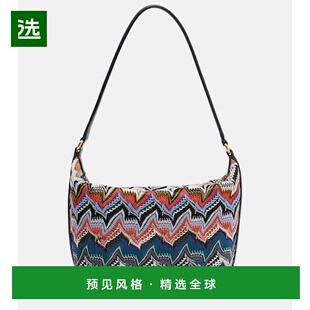 1h可退 香港直邮MISSONI 米索尼 女士 之字纹皮革饰边肩包斜挎包
