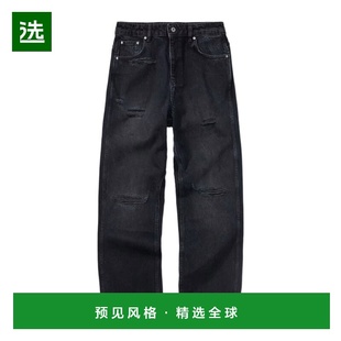 香港直邮Represent 男士休闲裤 MLM10033410 AW2025 黑色 破洞牛