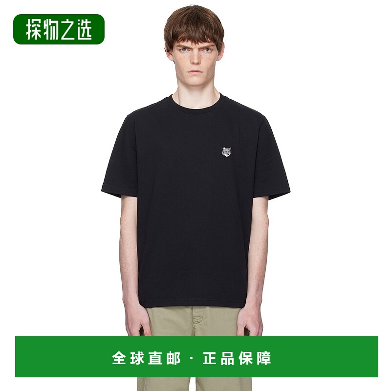 1h可退 香港直邮MAISON KITSUNE 男士 黑色 Bold Fox Head Patch