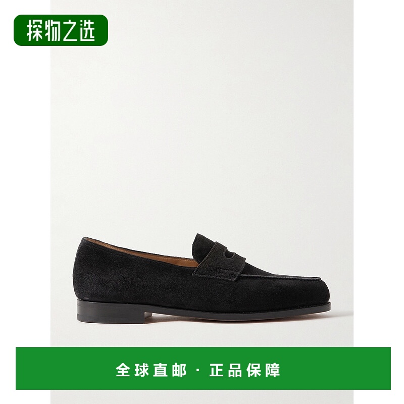 香港直邮John Lobb 男士 Lopez 绒面革乐福鞋 309221L1R