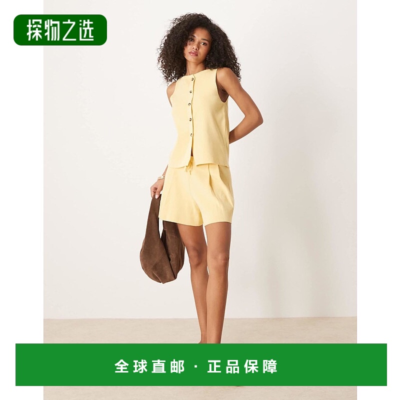 香港直邮ASOS 女士 co-ord 设计针织短裤(buttermilk)