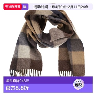 1h可退 香港直邮barbour 巴伯尔 男士 塔特萨尔花格大号围巾 USC0