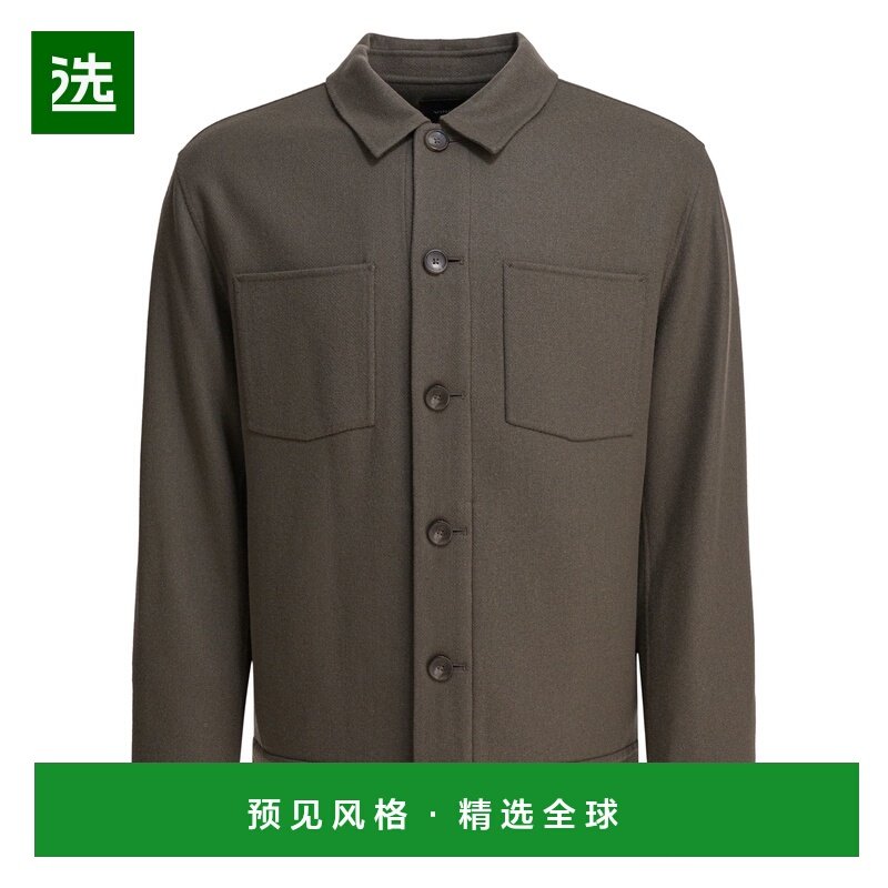 香港直邮VINCE 男士外套 M10434054A070SMK AW2025 军绿色,男装,夹克,淘宝优惠券,粉丝福利购,淘宝优惠卷