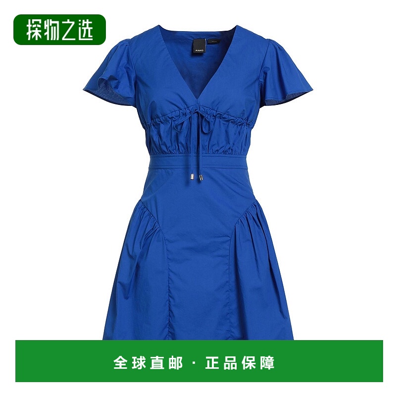 香港直邮Pinko 品高 女士 短款连衣裙 blue蓝色 舒适时尚