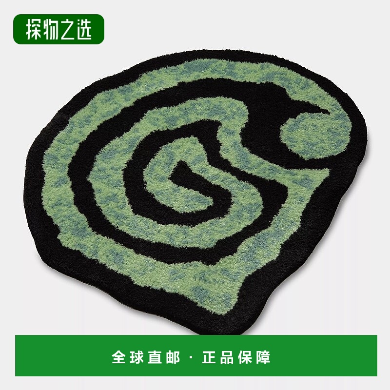 欧洲直邮Carhartt Wip 男女通用黑色/绿色腈纶毯子地毯