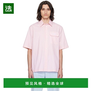 1h可退 香港直邮Versace 范思哲 男士 粉色 Contrasto 衬衫 10151