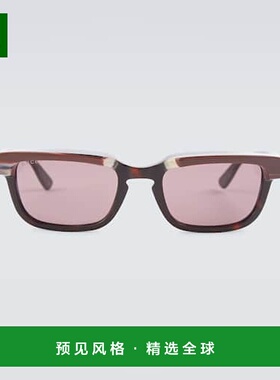 1h可退 香港直邮Gucci 古驰 男士 矩形框醋纤太阳眼镜 000919
