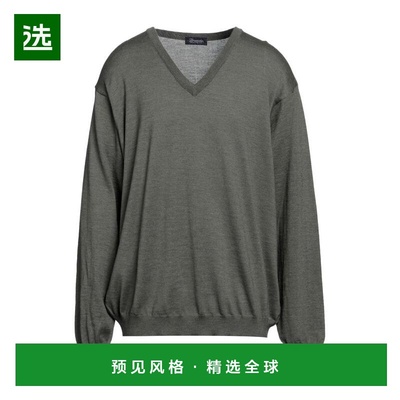 1h可退 【美国直邮】DRUMOHR 男装针织衫 100 美利奴羊毛 V领长袖