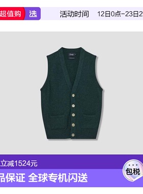 1h可退 香港直邮Drake's 女士 DR2A3D 22688-06 羊羔毛背心绿色针