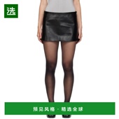 女装 1h可退 女士 Liang 黑色果汁仿皮迷你裙 美国直邮 Sandy