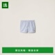 欧洲直邮MIU 牛仔 条纹钱布雷布百慕大短裤 MIU 2025新品