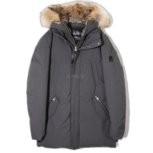 韩国直邮MACKAGE Edward-F 碳色羽绒服 2023年冬季 中长款 外穿