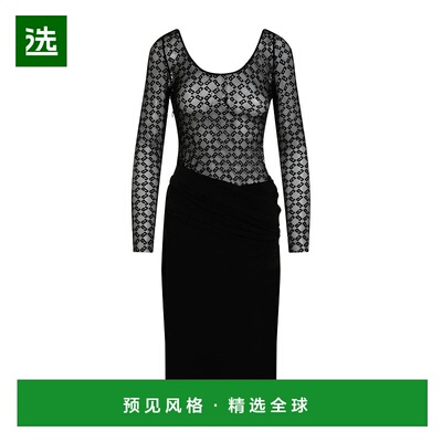香港直邮Givenchy 纪梵希 女士 黑色 Fluid Drape 连衣裙 BW22992