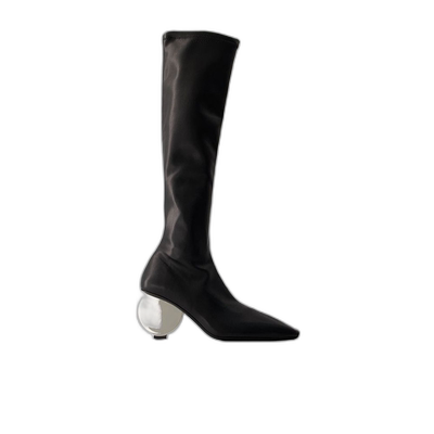 香港直邮Courreges 高跟长筒靴 423SBT011PL0128