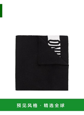 香港直邮MOSCHINO 女士围巾 30650M2637016 AW2021 黑色 嵌花针织