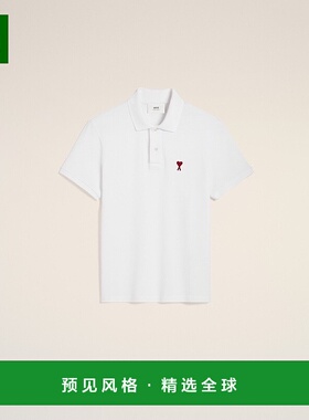欧洲直邮AMI 白色 Ami de Coeur 棉质 Polo 衫纯棉