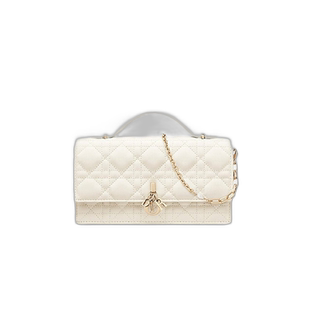 Christian Dior克里斯汀·迪奥Lady Dior手提包奶白色钱包迷你