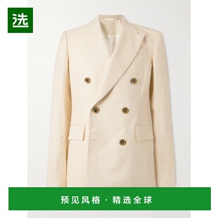 1h可退 香港直邮Wales Bonner 男士 André 双排扣梭织西装外套 M