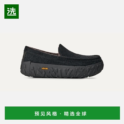 欧洲直邮UGG Ascot男士羊毛黑色厚底拖鞋