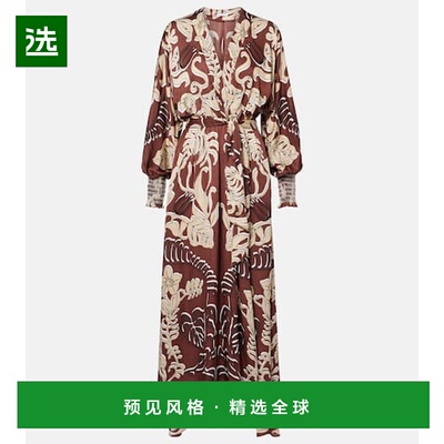 1h可退 香港直邮Poupette St Barth 女士 Kristen 印花长款连衣裙