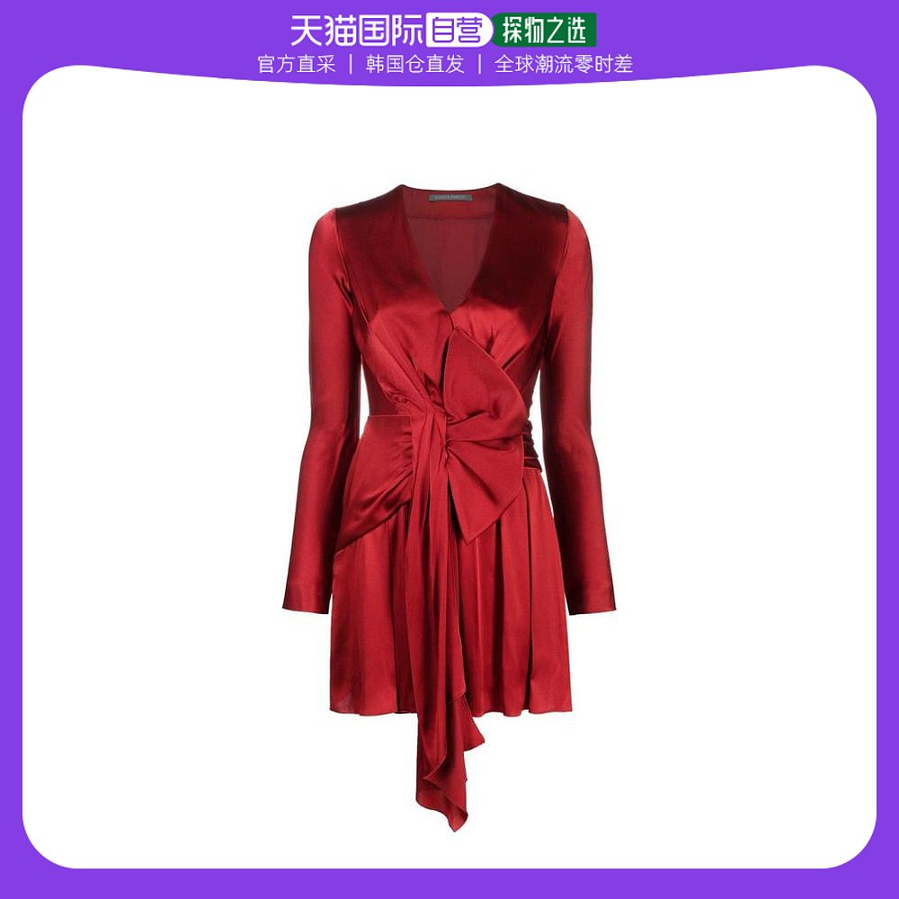 韩国直邮ALBERTA FERRETTI23FW中长连衣裙女04135119A0116RED