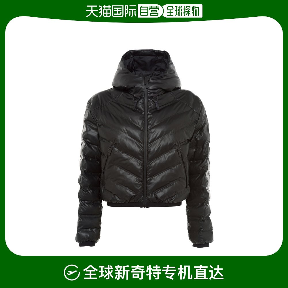 【99新未使用】香港直邮prada 黑色连帽拉链羽绒服 2916991t2ys19