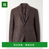 香港直邮Canali 康钠丽 男士 1h可退 Kei 无结构羊毛真丝亚麻混纺