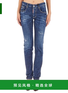 1h可退 香港直邮Dsquared2 二次方 女士 多口袋牛仔长裤 S72LB065