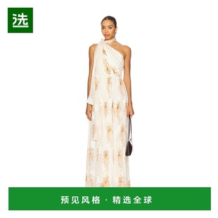 1h可退 香港直邮ULLA JOHNSON 女士 Angelique 垂褶围巾领睡裙 PF