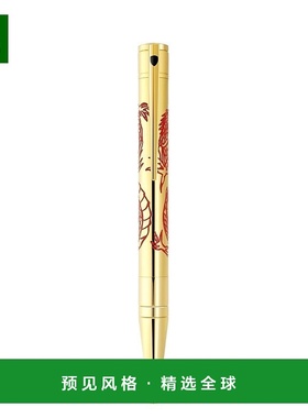 欧洲直邮S.T.Dupont法国都彭 D INITIAL男女通用金色黄铜圆珠