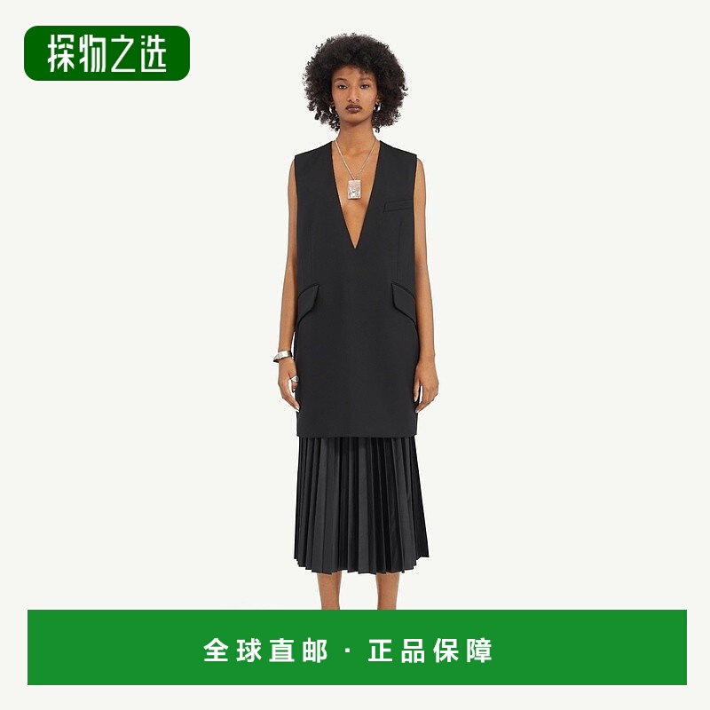 欧洲直邮Maison Margiela MM6 女士黑色聚酯连衣裙