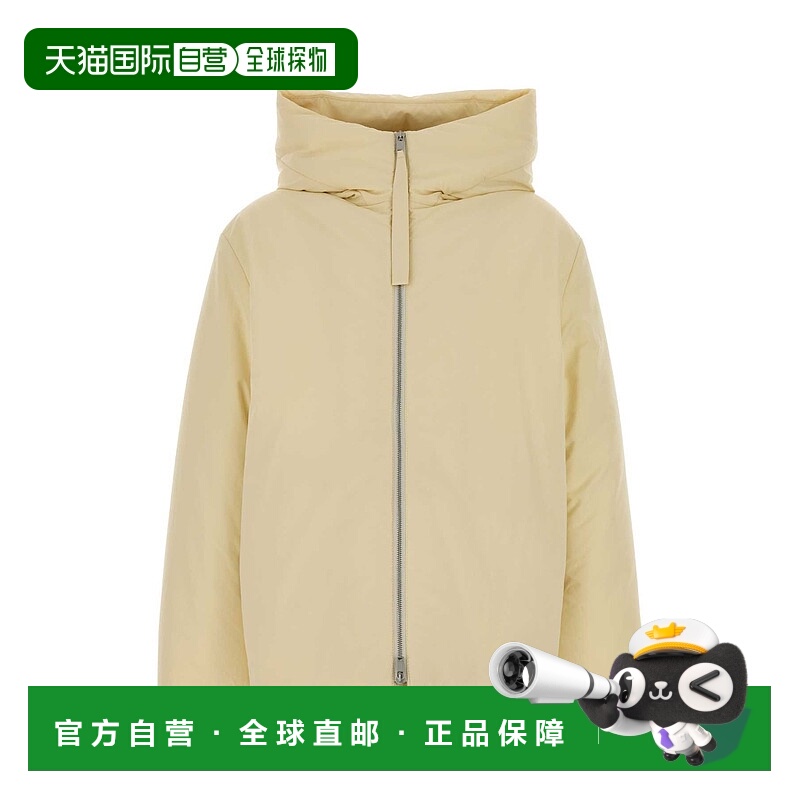 香港直邮Jil Sander 吉尔·桑达 女士 奶油色聚酯羽绒夹克 J40AF0