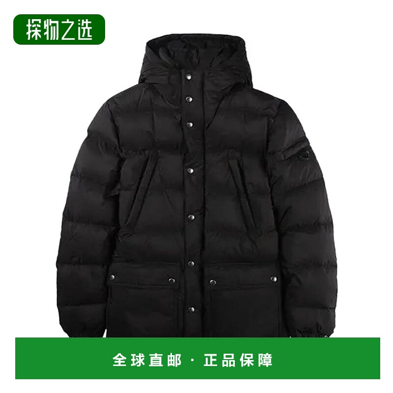 香港直邮Prada 长袖羽绒服 SGH589106OR142普拉达鹅绒连帽