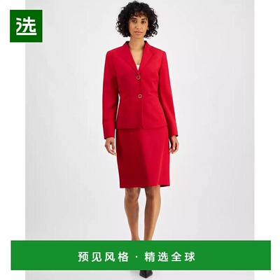 1h可退 【美国直邮】Le Suit 女士西装外套与铅笔裙套装 适合5英4