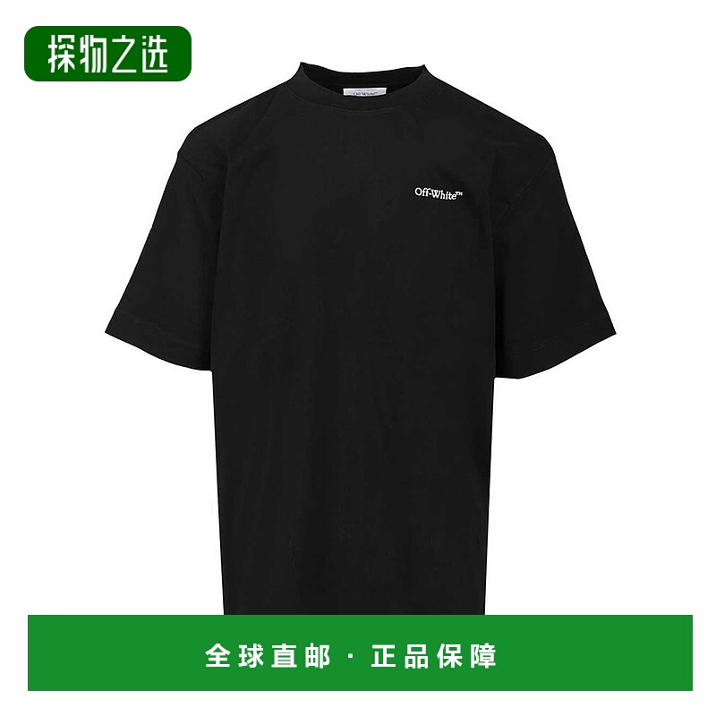 香港直邮off-white 男士 標誌刺繡圓領 T 卹 OMAA120F25JER005