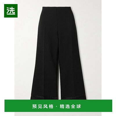 1h可退 香港直邮KHAITE 女士 Wallace 欧根纱边绉纱阔腿裤 318641