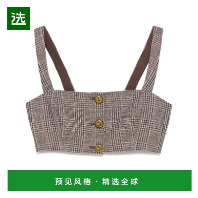 香港直邮SELF-PORTRAIT 女士背心吊带 RS25100TBRBROWN SS2025